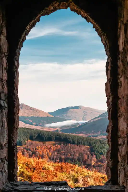 view of the mountains