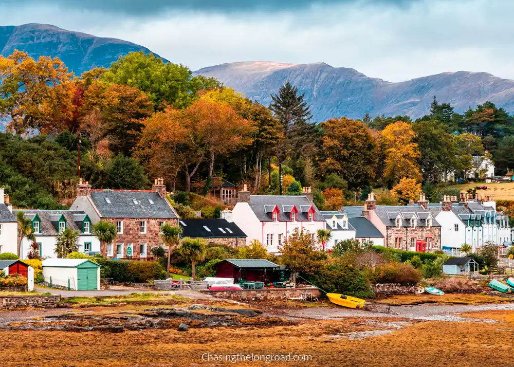 plockton village from the tidal island