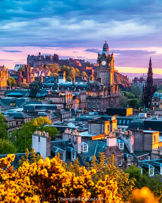 the iconic view from Calton Hill