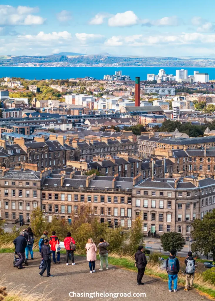 view from calton hill summit