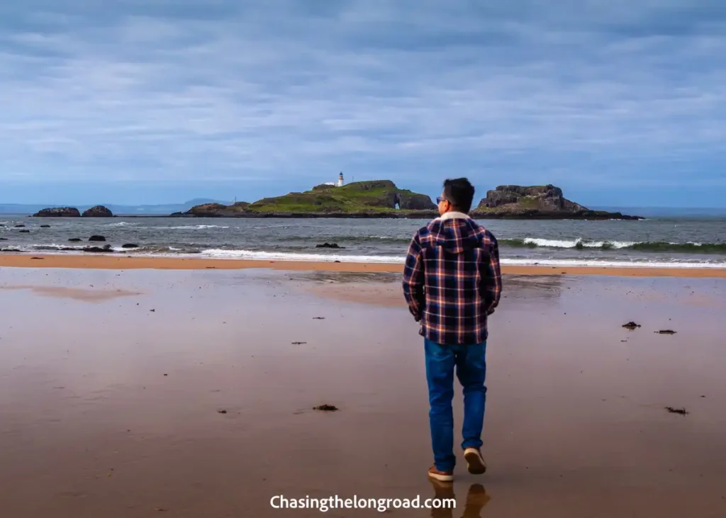 Yellowcraig Beach lighthouse